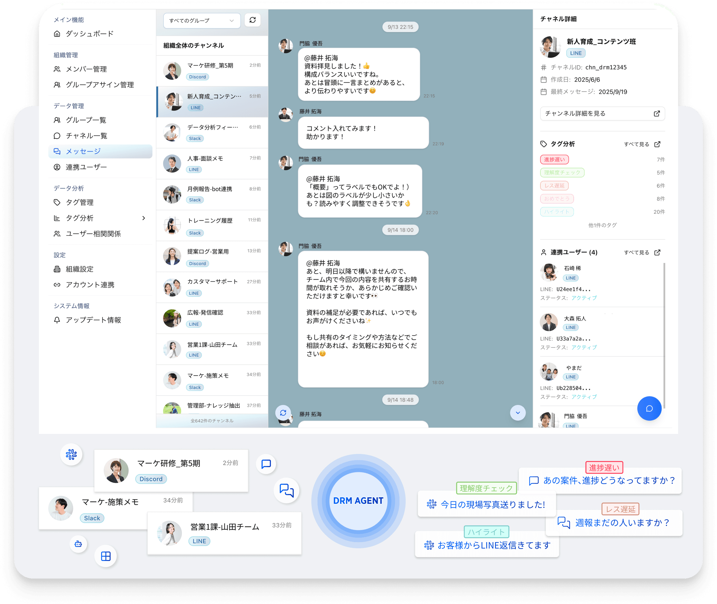 複数プラットフォーム横断機能のスクリーンショット